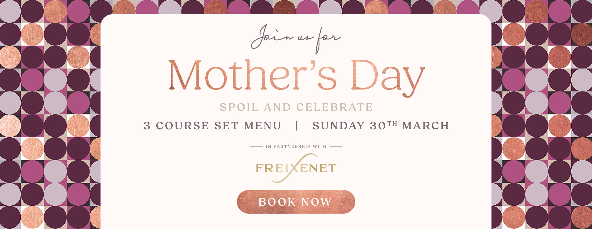 Mother’s Day menu/meal in Kenilworth